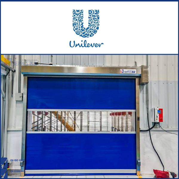 联合利华再次复购西朗304不锈钢快速门