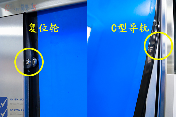 复位轮+C型导轨
