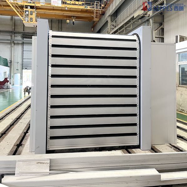 武汉国企机床项目安装的S型硬质快速门