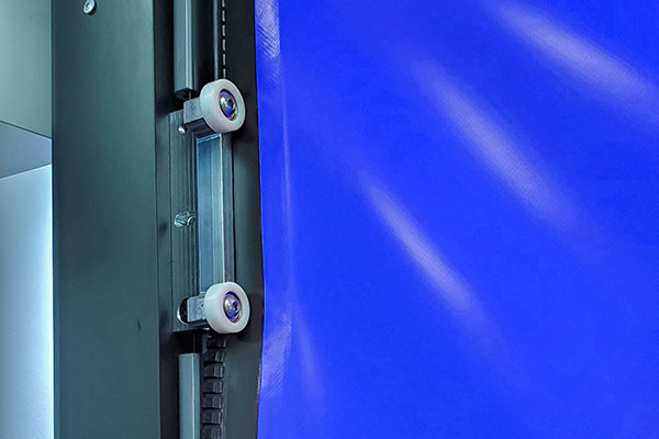 拉链快速门复位轮，可防撞复位